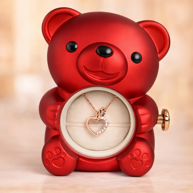 Miś z Wieczną Różą oraz naszyjnikiem™