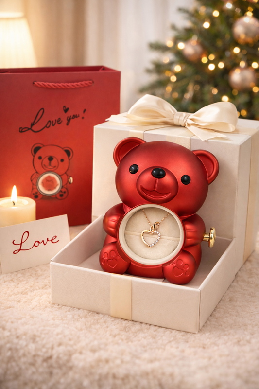 Miś z Wieczną Różą oraz naszyjnikiem™